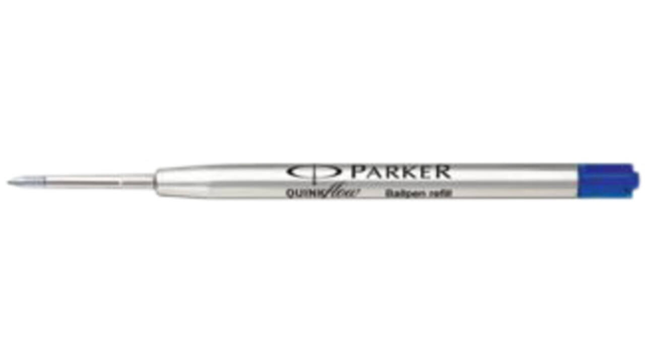 Balpenvulling Parker Quinkflow medium blauw blister à 10 stuks