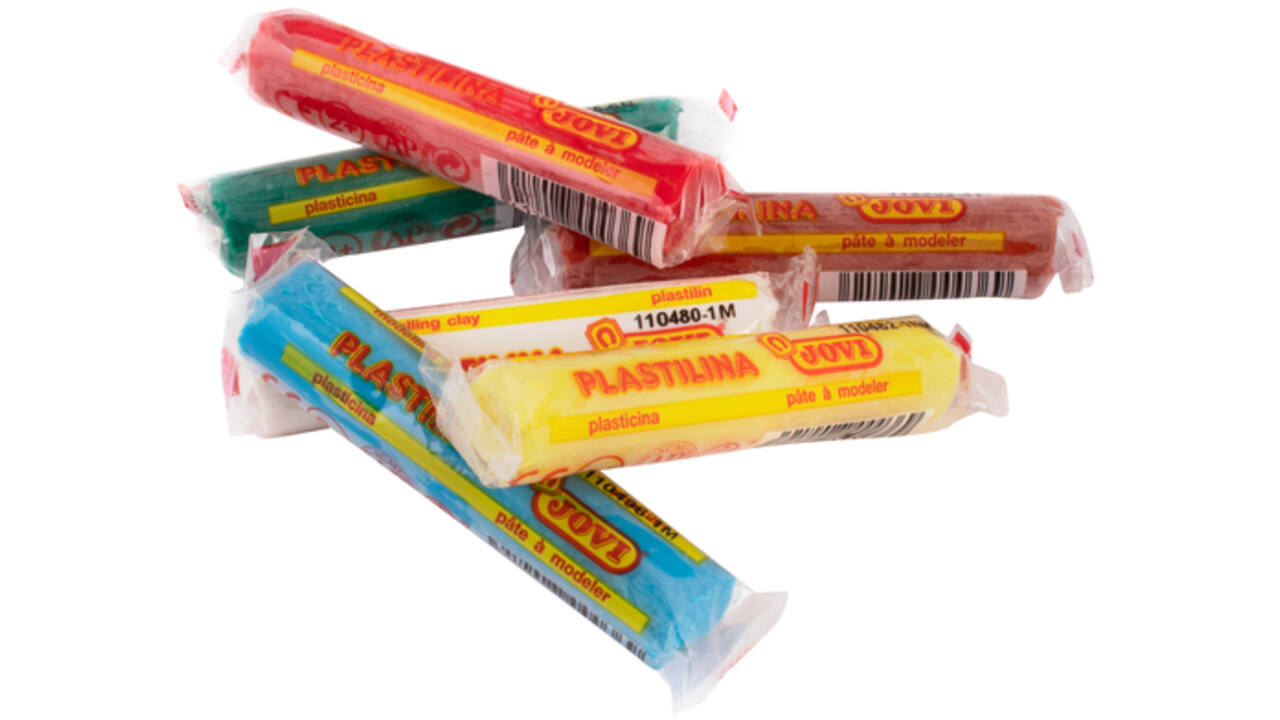 Boetseerklei Jovi plastalina 15gr standaard kleuren assorti etui à 6 stuks
