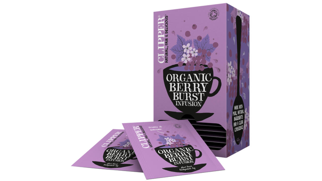 Thee Clipper infusion berry burst bio 25 zakjes