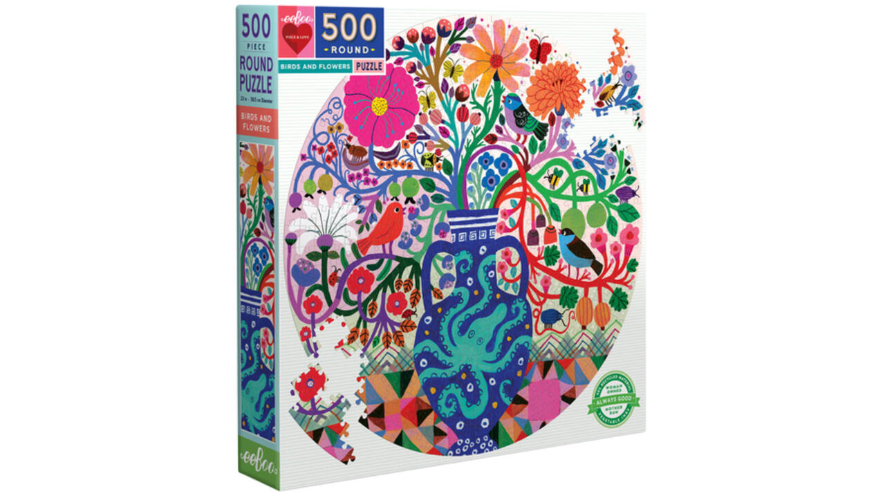 Puzzel Eeboo Birds & Flowers 500st