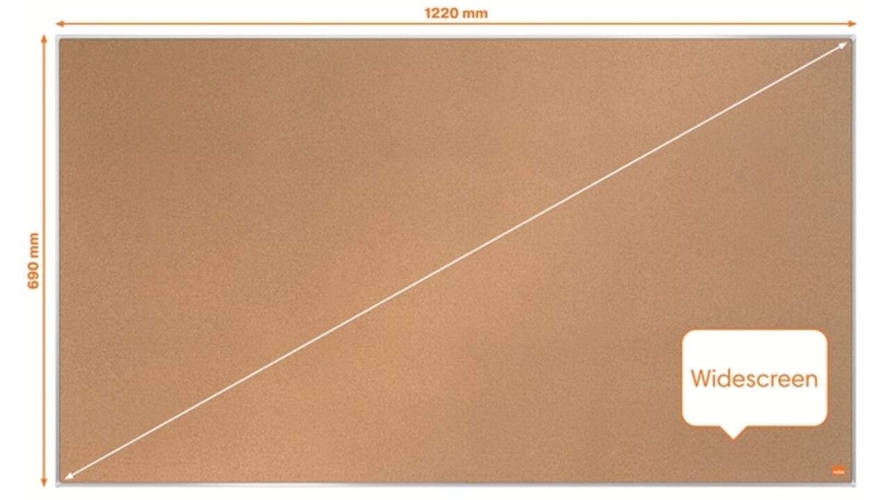 Prikbord Nobo Impression Pro Widescreen 69x122cm kurk