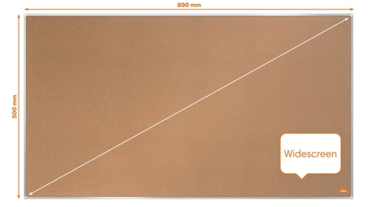 Prikbord Nobo Impression Pro Widescreen 50x89cm kurk
