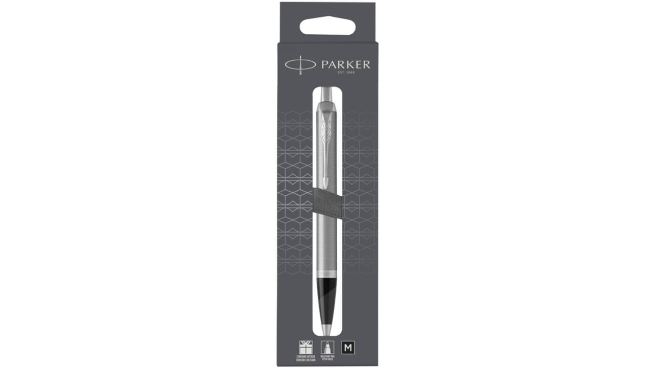 Balpen Parker IM stainless steel CT M blister à 1 stuk