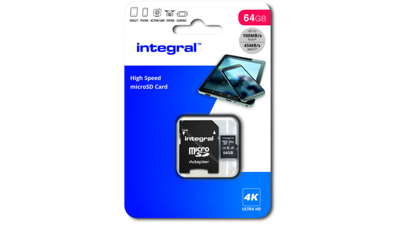 Geheugenkaart Integral microSDXC 64GB