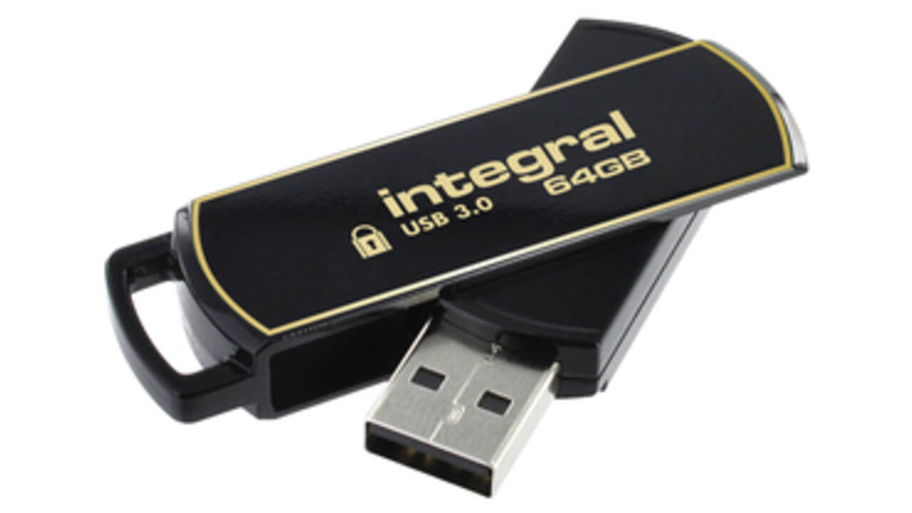 USB-stick Integral 3.0 Secure 360 64GB zwart