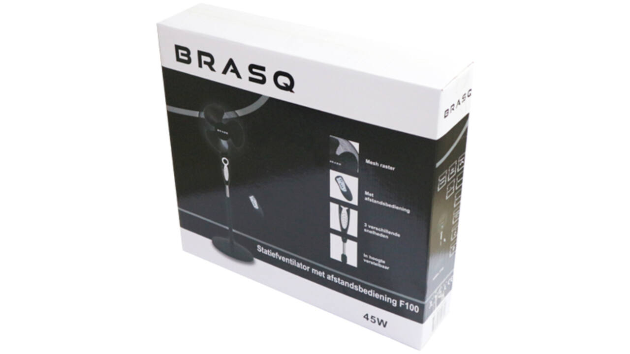 Statiefventilator BRASQ met remote Ø 40cm zwart