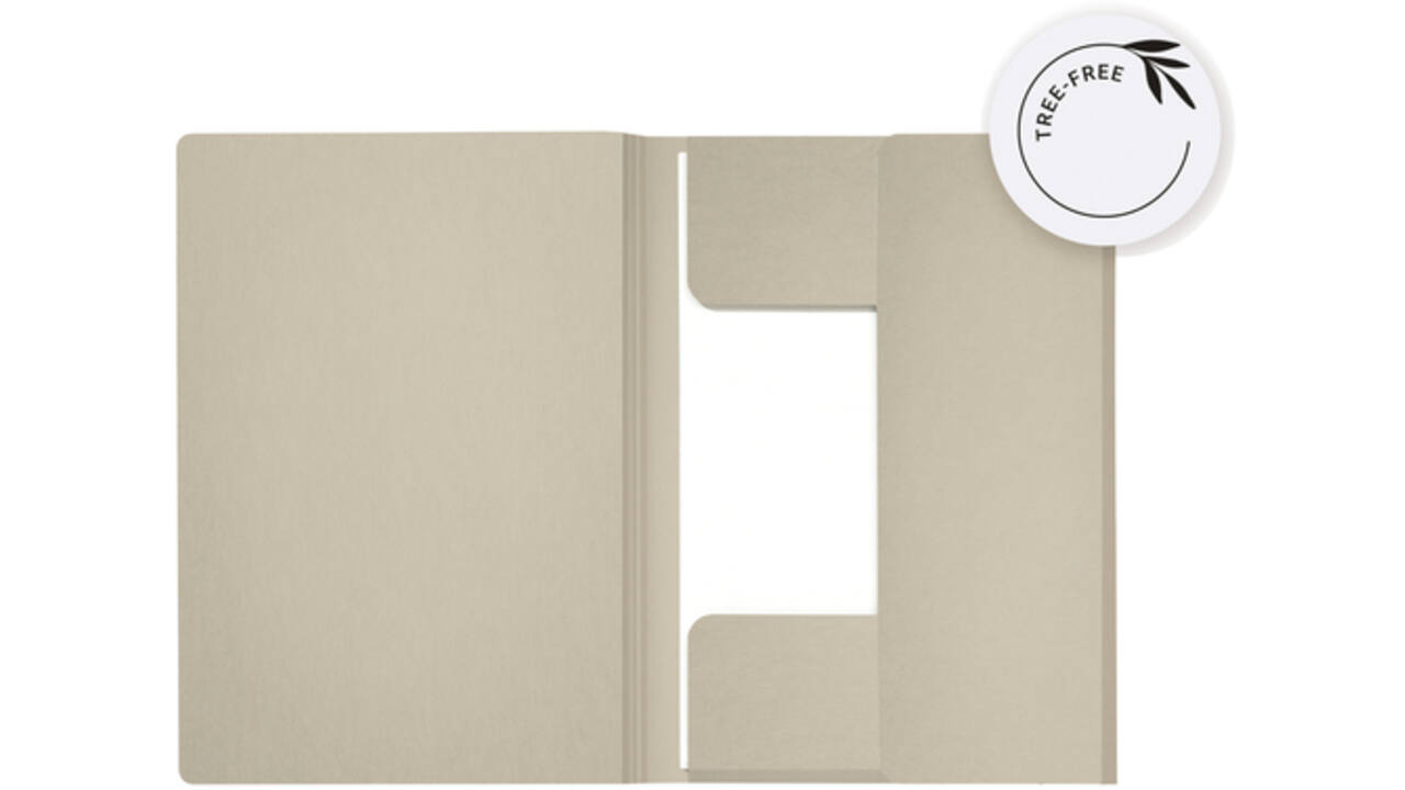 Dossiermap Djois Secolor Tree-Free folio 3 kleppen 226gr beige
