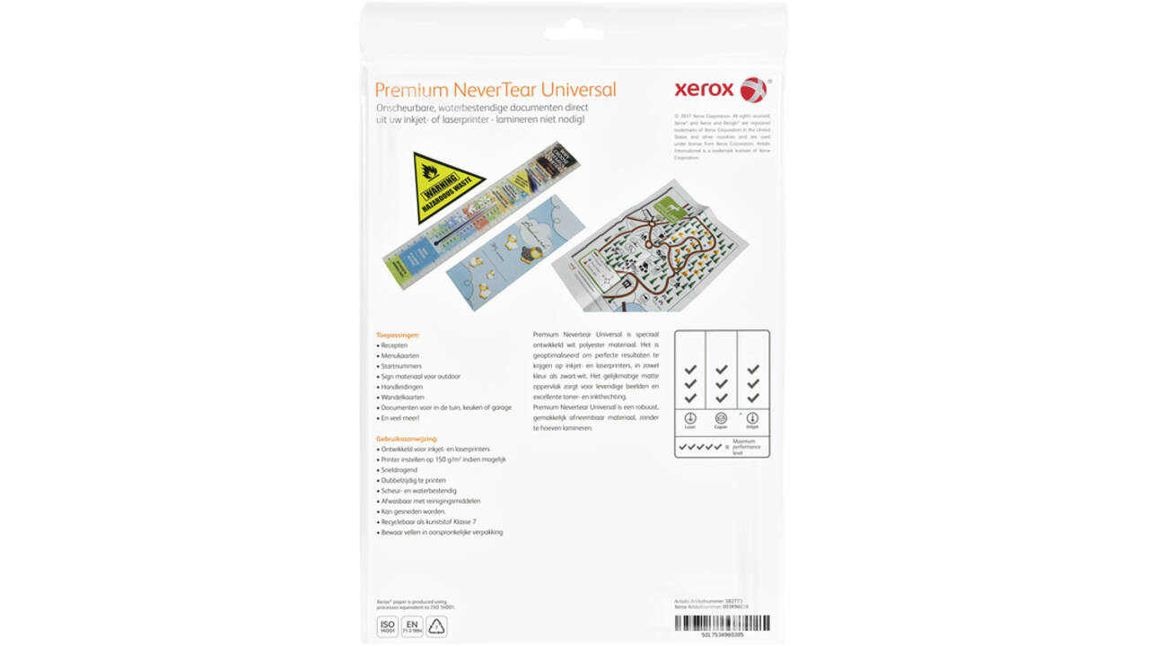 Nevertear Xerox Premium Universal A4 polyester 136micron wit 10vel