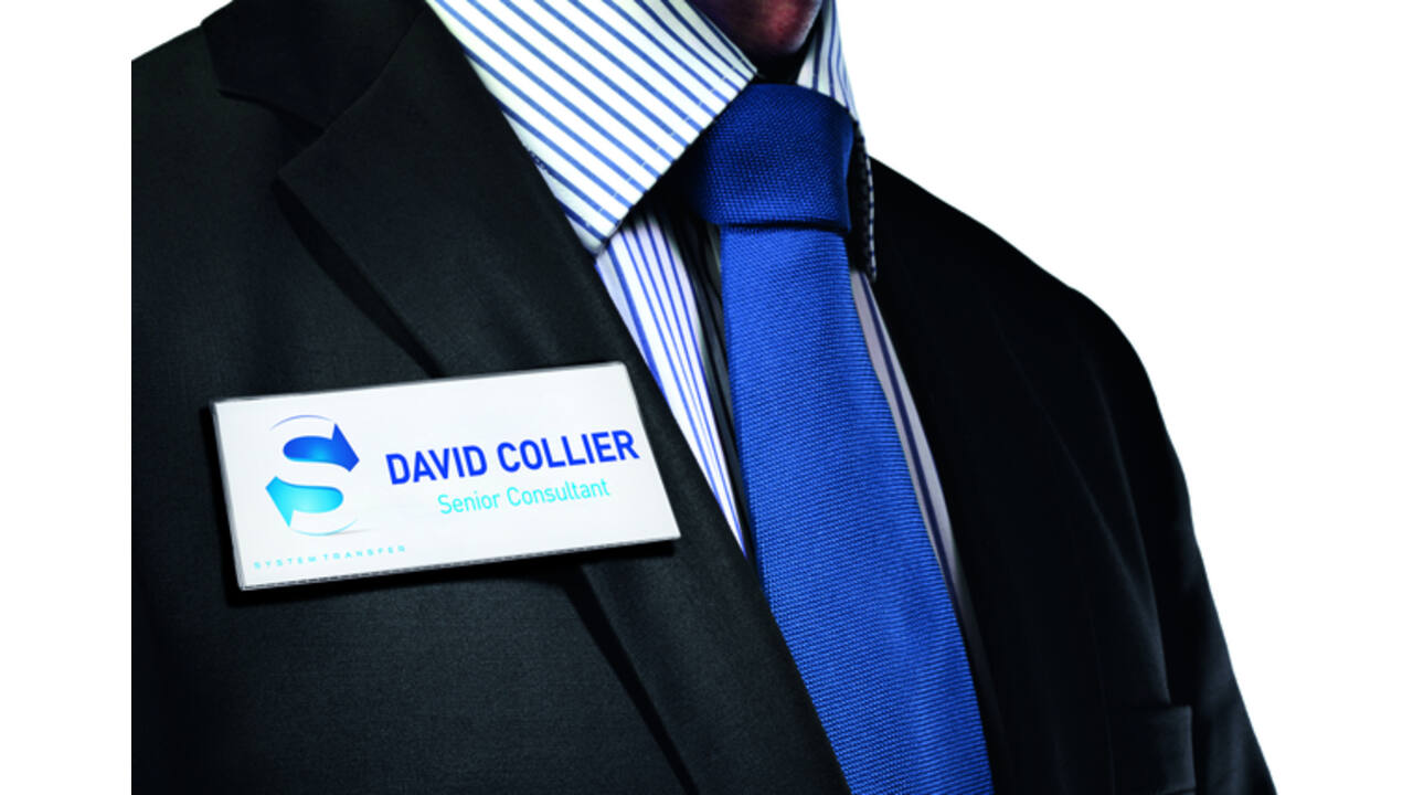 Badge Durable XL met combiklem 40x105mm set à 14stuks