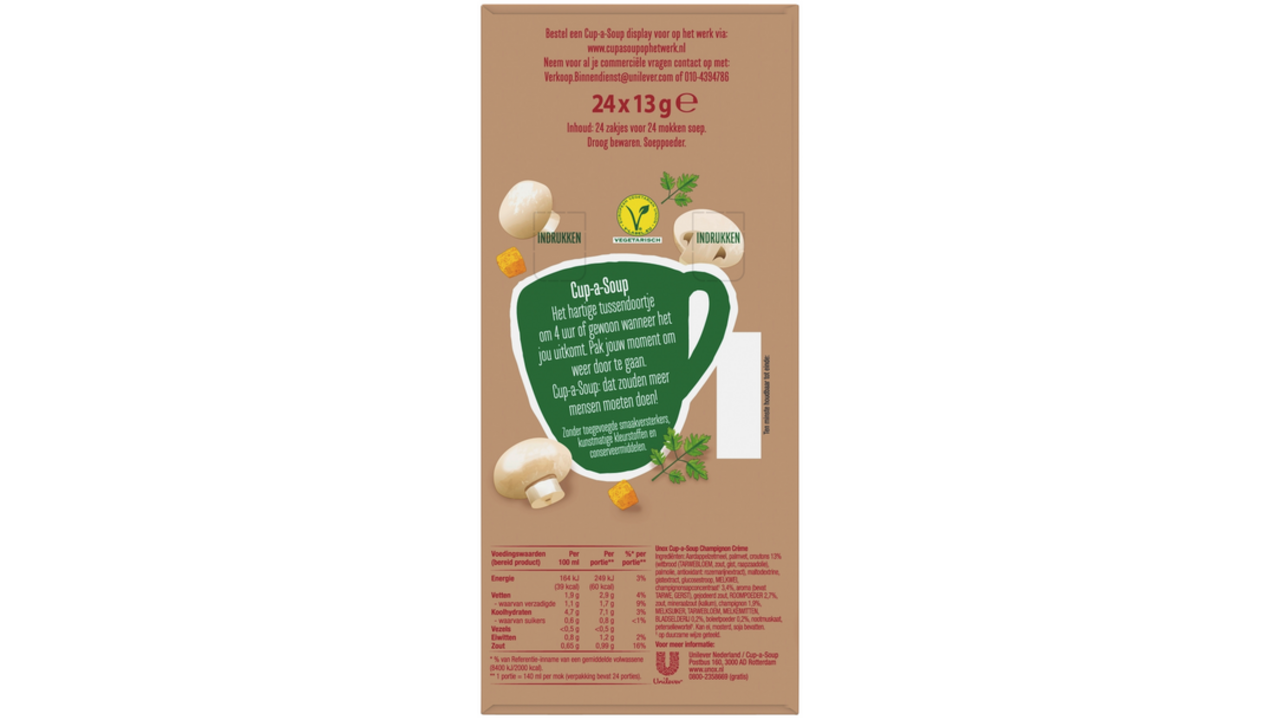 Cup-a-Soup Unox champignon crème 140ml