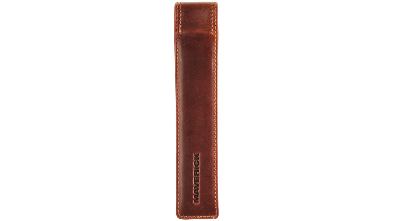 Pennenetui Maverick The Original 1delig leer bruin