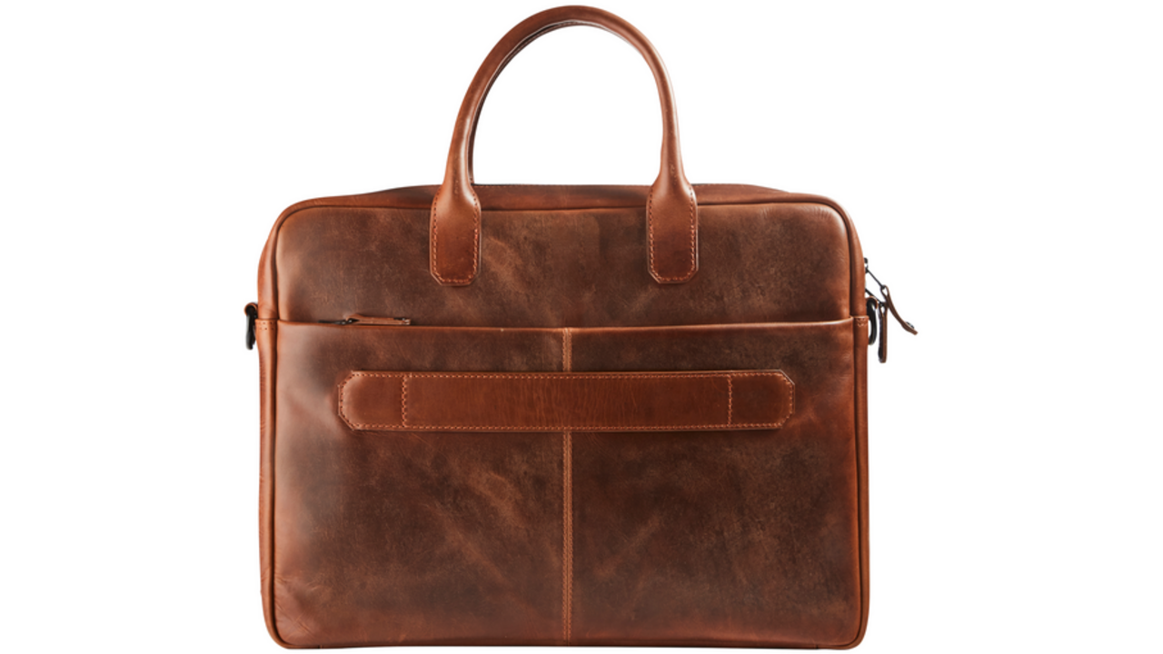Businesstas Maverick The Original met laptopvak 15,6 inch leer bruin