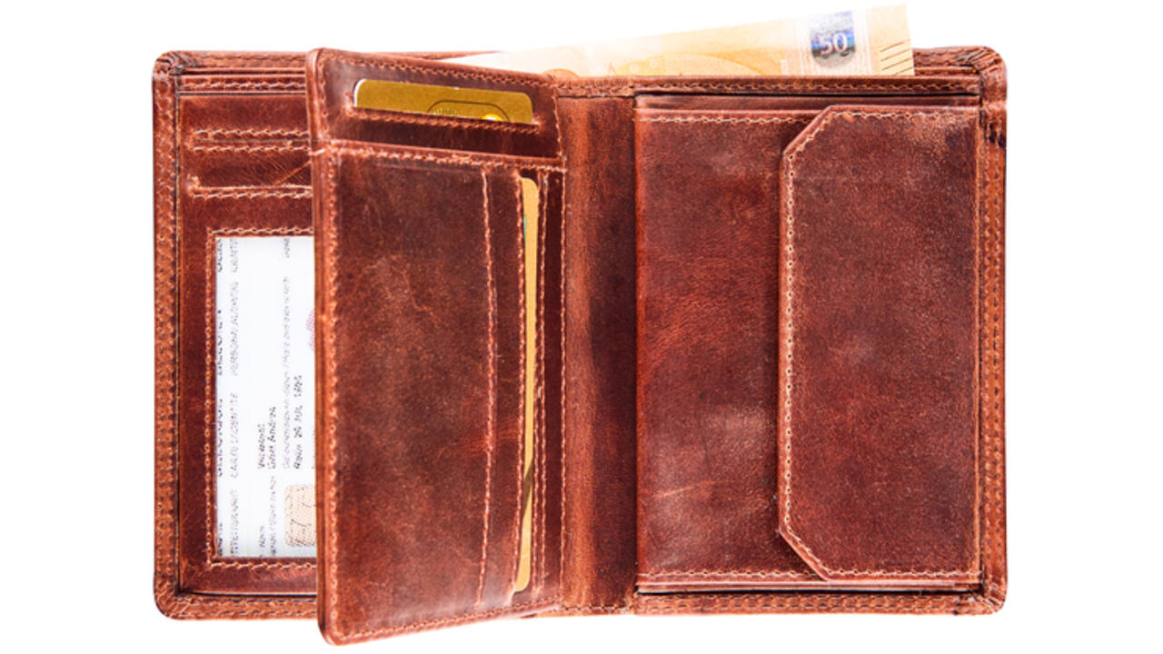 Portefeuille Maverick The Original met kleingeldvak RFID leer bruin