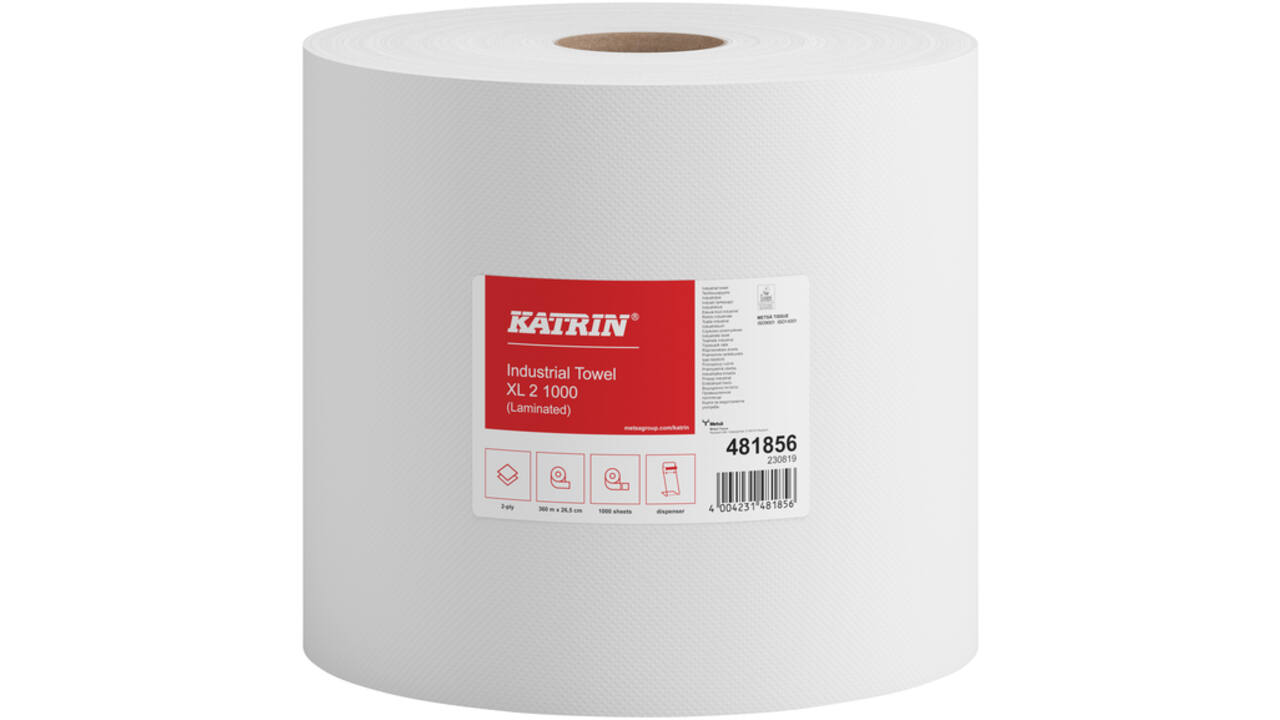 Poetspapier Katrin XL 2-laags 360m wit 481856