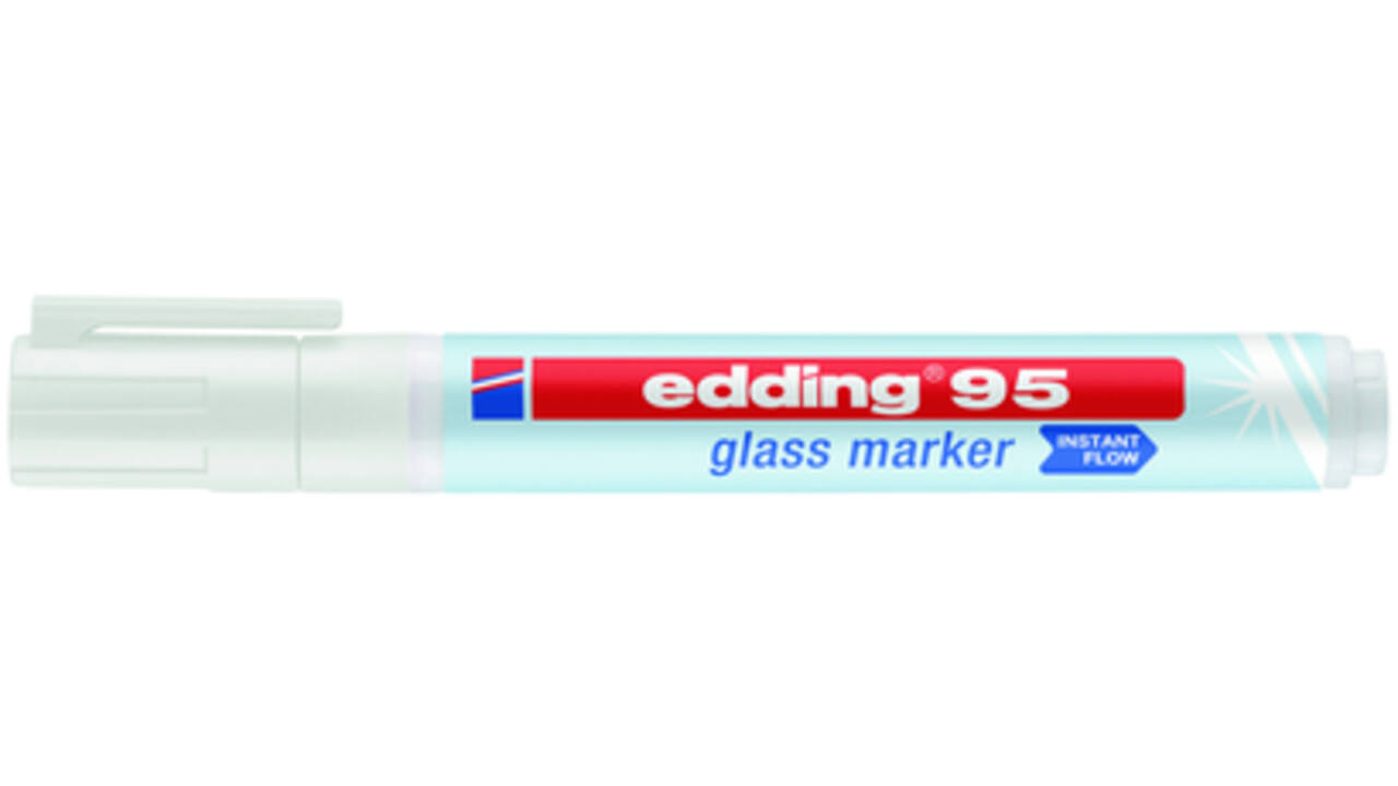 Viltstift edding 95 glasbord rond 1.5-3mm wit