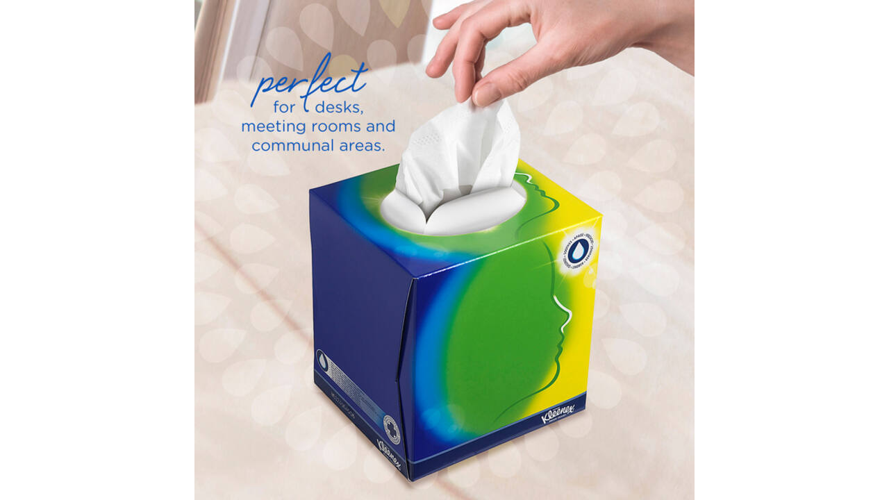 Facial tissues Kleenex kubus 3-laags 56stuks wit 8825