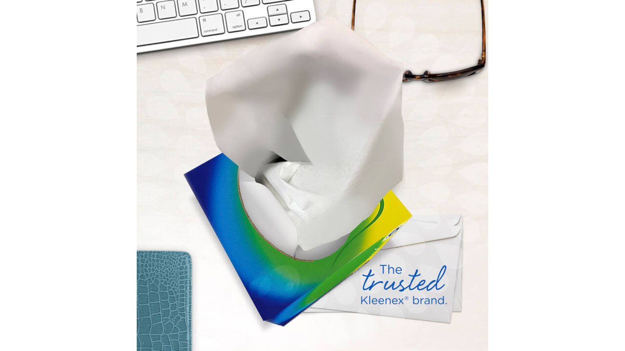 Facial tissues Kleenex kubus 3-laags 56stuks wit 8825