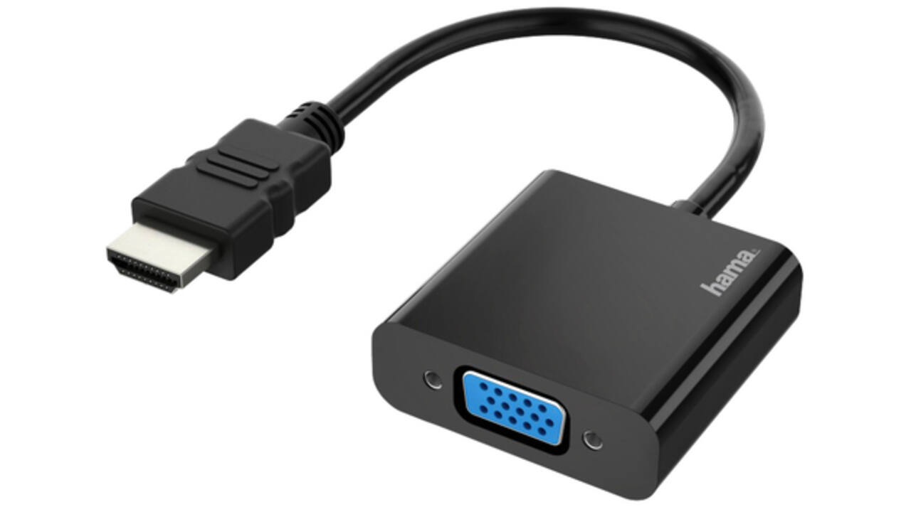 Adapter Hama HDMI-VGA zwart