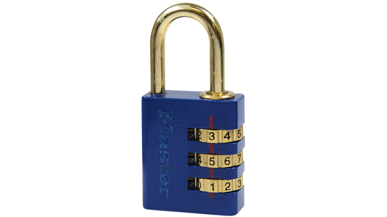 Hangslot MasterLock combinatieslot messing 30mm