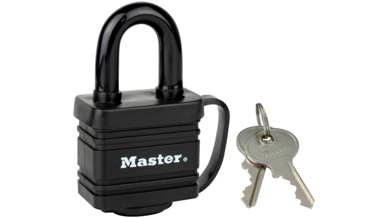 Hangslot MasterLock stiftcilinder gelamineerd staal 40mm