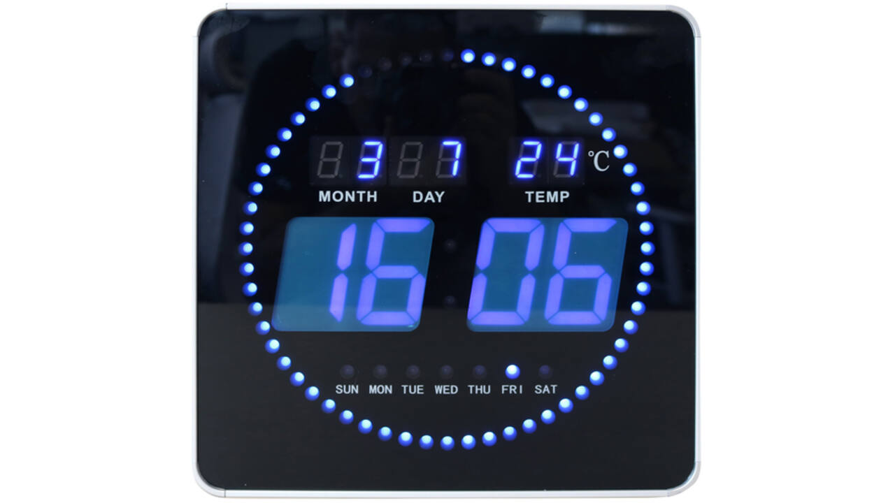Wandklok Unilux Flo led 28cmx28cm