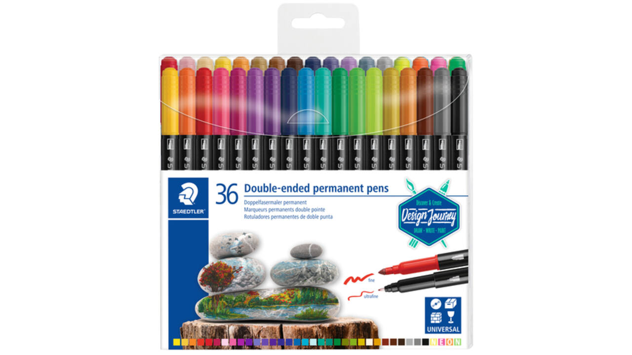 Viltstift Staedtler Design Journey permanent dubbele punt assorti