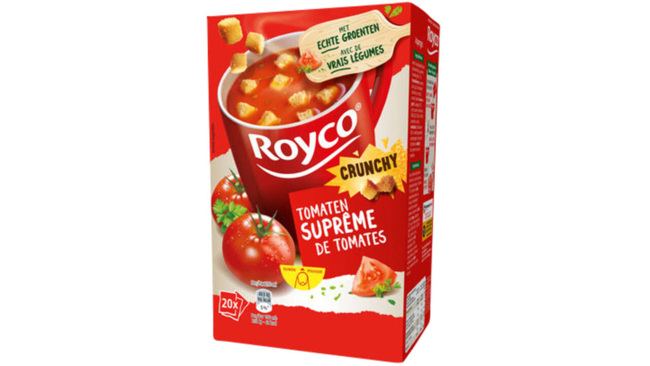 Soep Royco tomaten supreme met croutons 20 zakjes