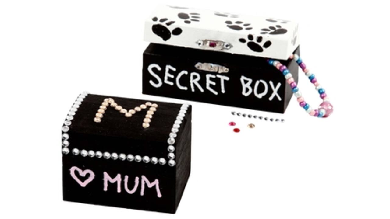 Schatkist Creativ Company 8x6x4.5cm hout