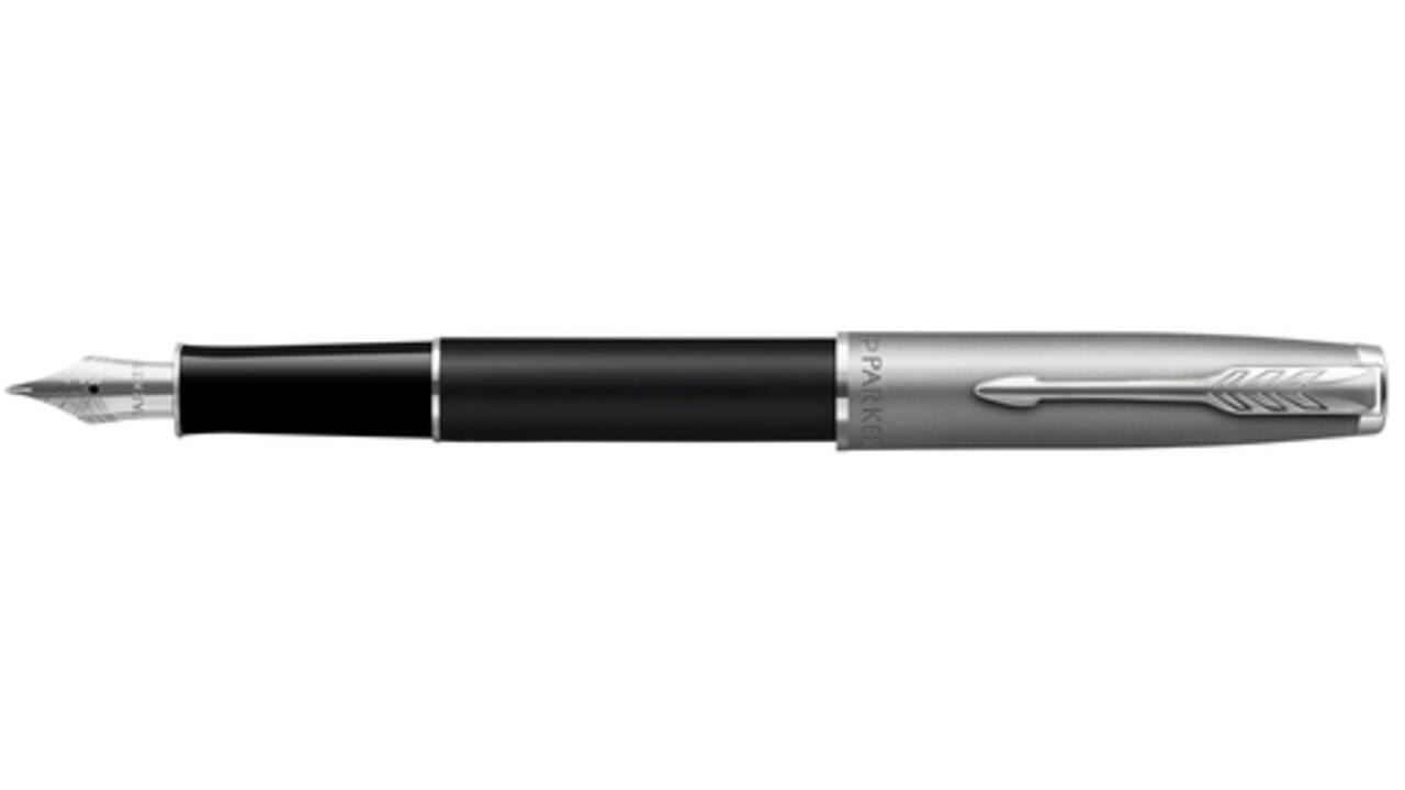 Vulpen Parker Sonnet Essential sandblasted CT matte black lacquer fijn