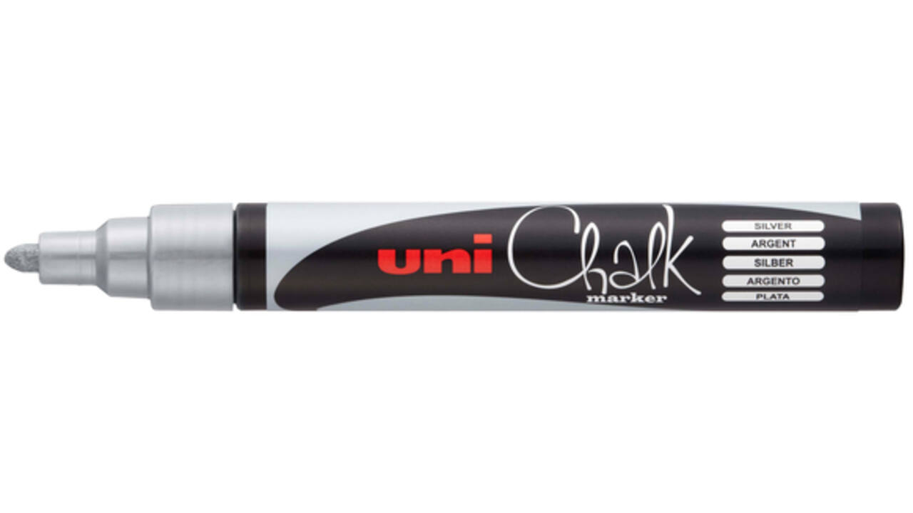 Krijtstift Uni-ball chalk rond 1.8-2.5mm zilver