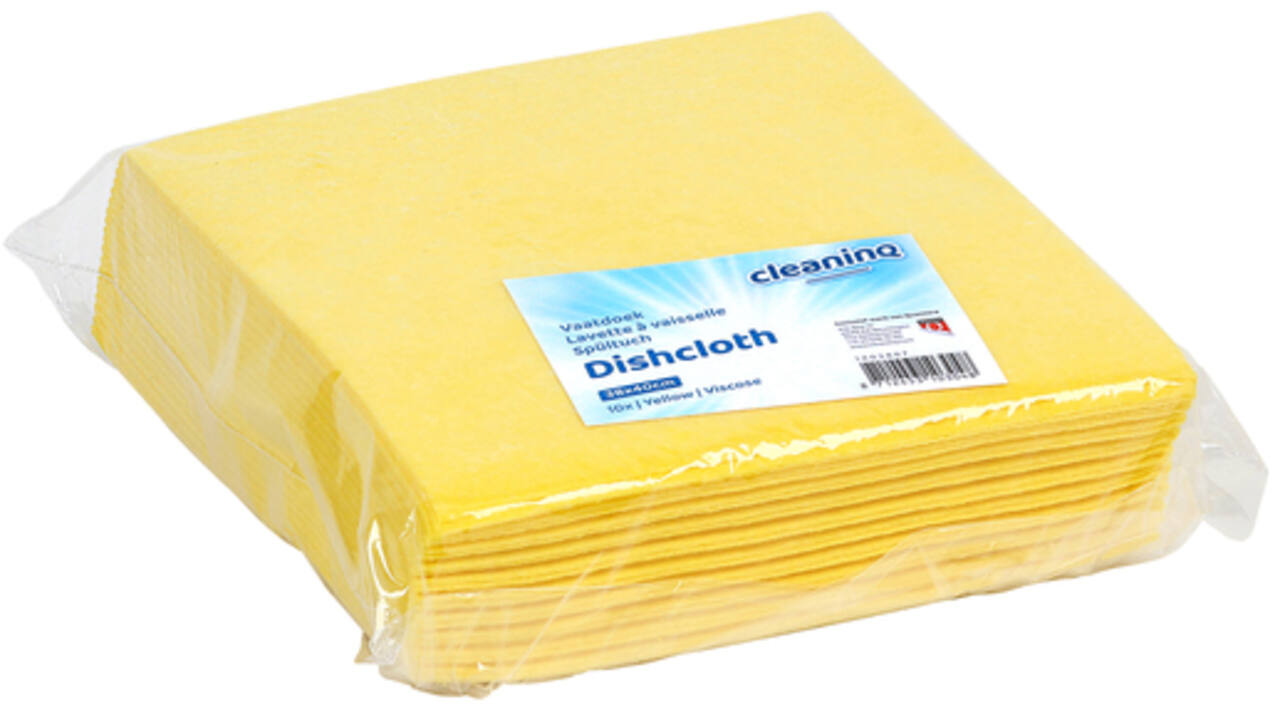 Werkdoek Cleaninq non-woven 38x40cm geel 10 stuks