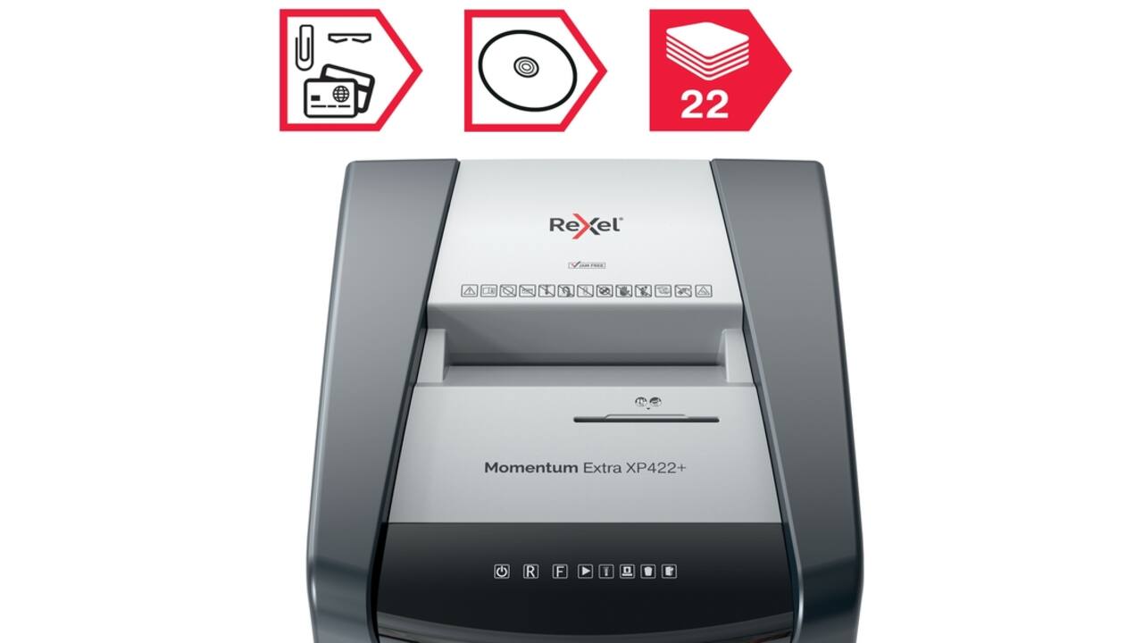 Papiervernietiger Rexel Momentum Extra XP422+ snippers 4x35mm