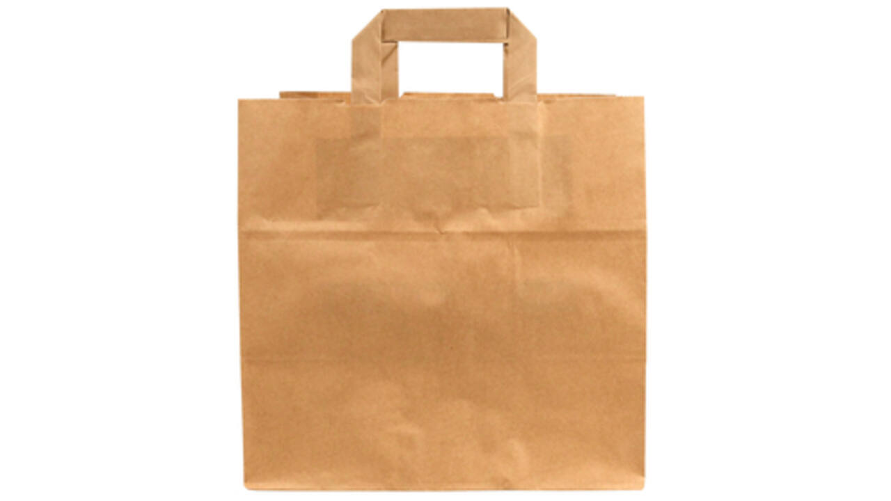 Tas IEZZY kraft papier 26x17x25cm (bxdxh) bruin 250 stuks