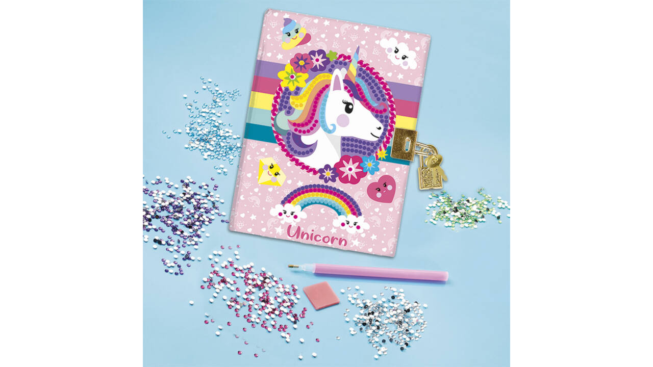 Knutselset Totum Unicorn dagboek Diamondpainting