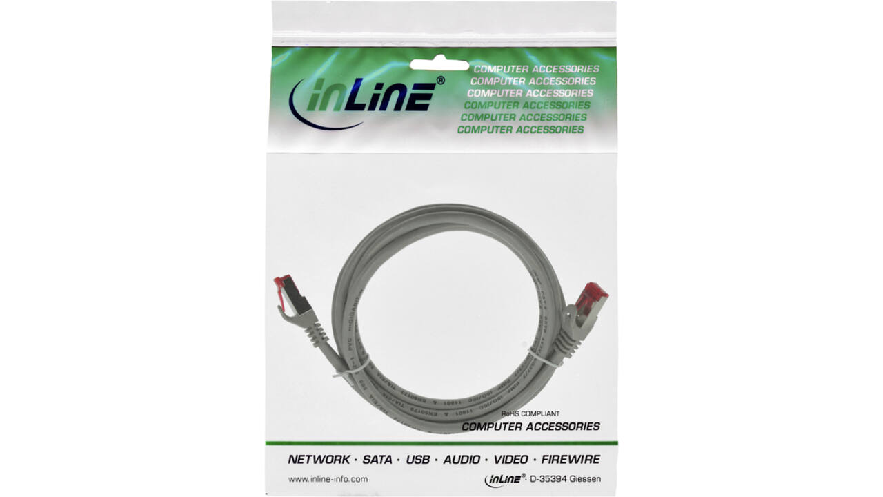 Kabel inLine patch CAT.6 S/FTP 3 meter grijs