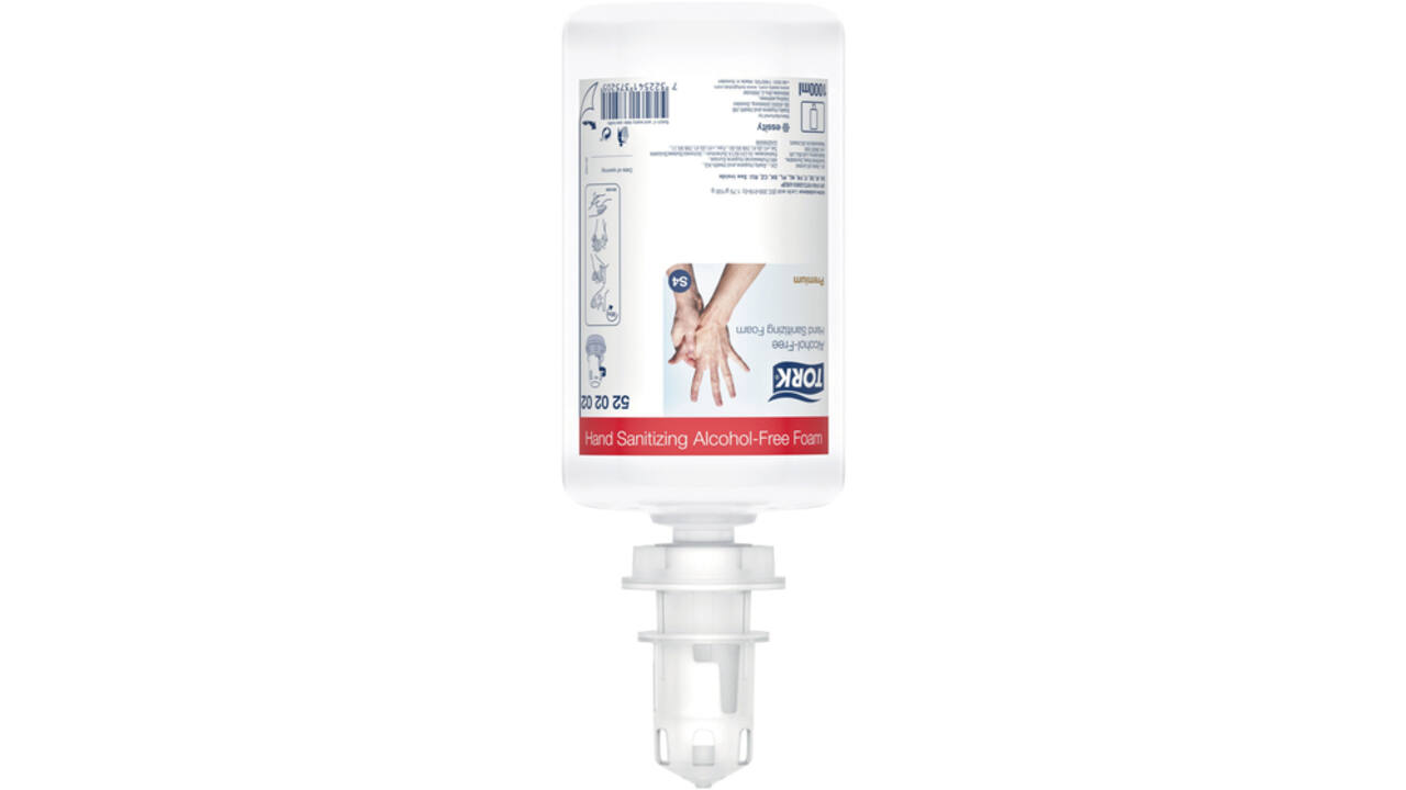 Handdesinfectie Tork S4 foam alcoholvrij dermatologisch getest 1000ml 520202