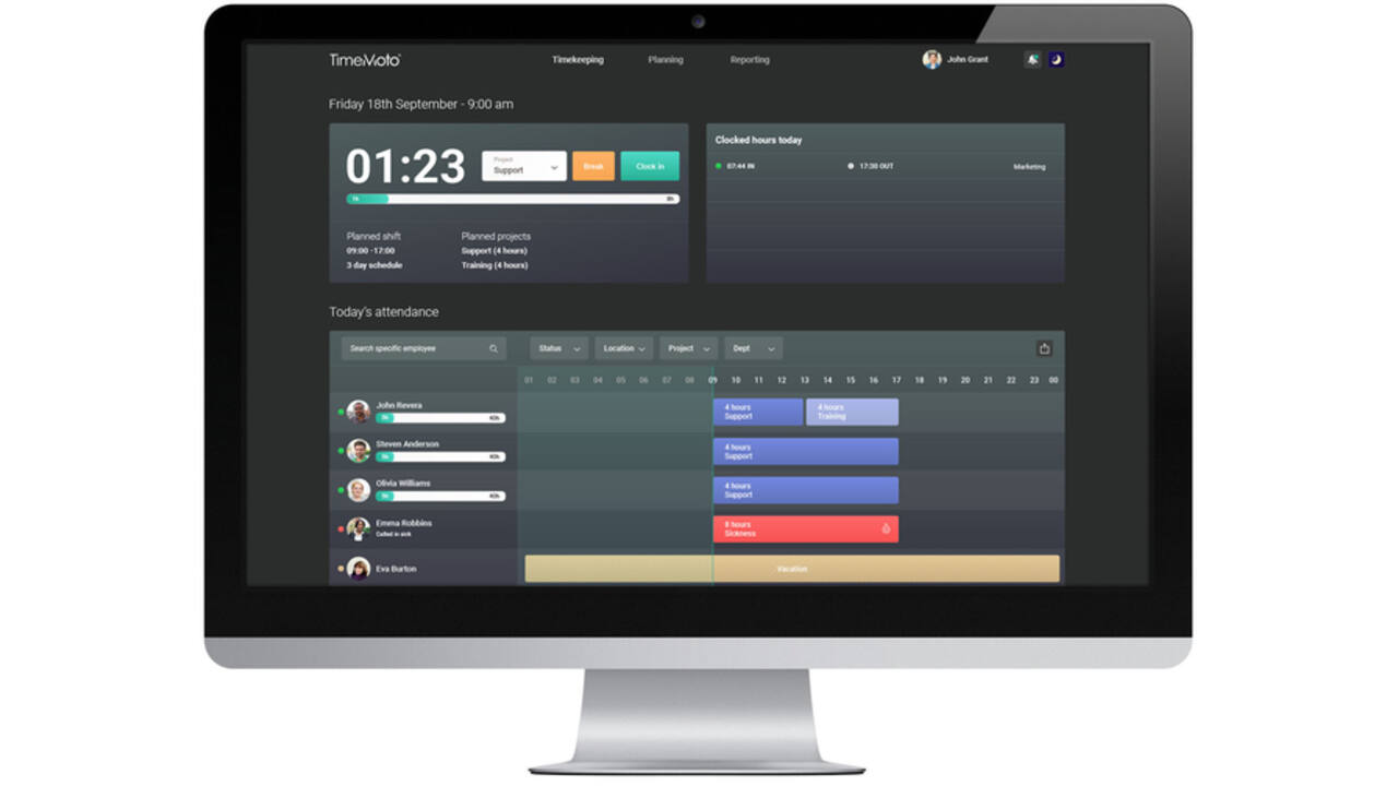 Tijdregistratiesysteem TimeMoto TM-838 SC