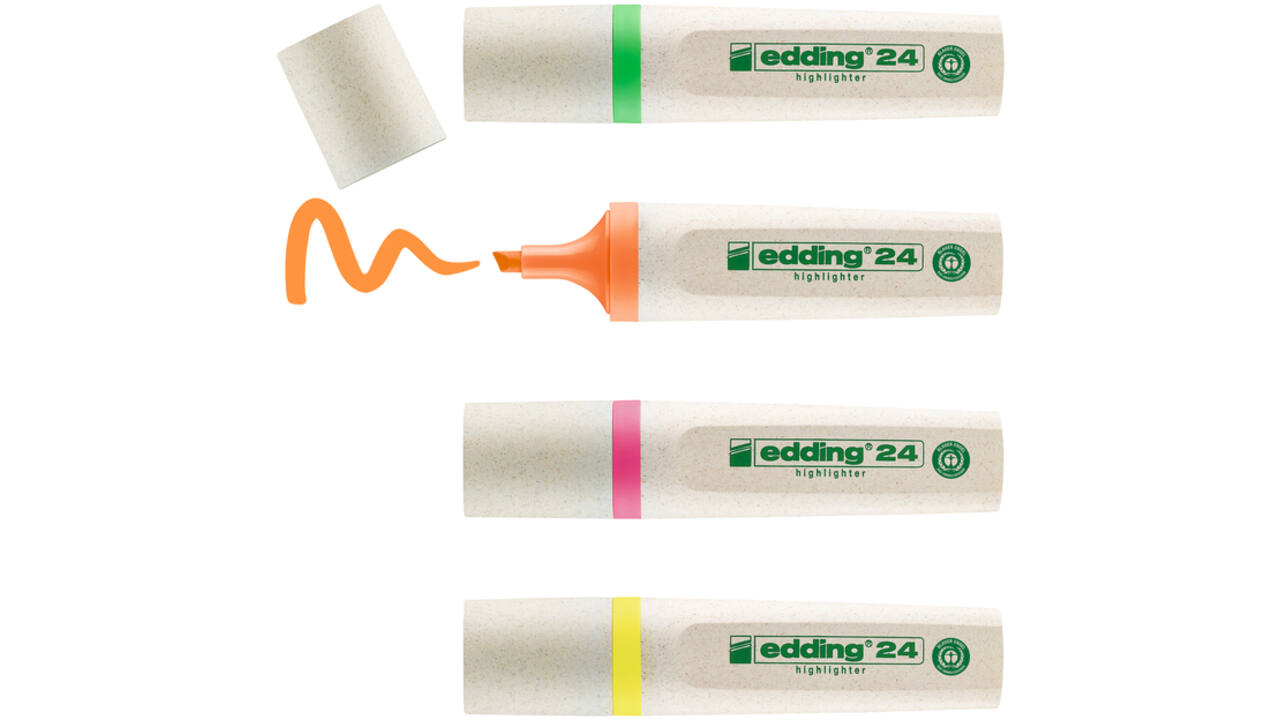 Markeerstift edding 24 Ecoline assorti set à 4 stuks