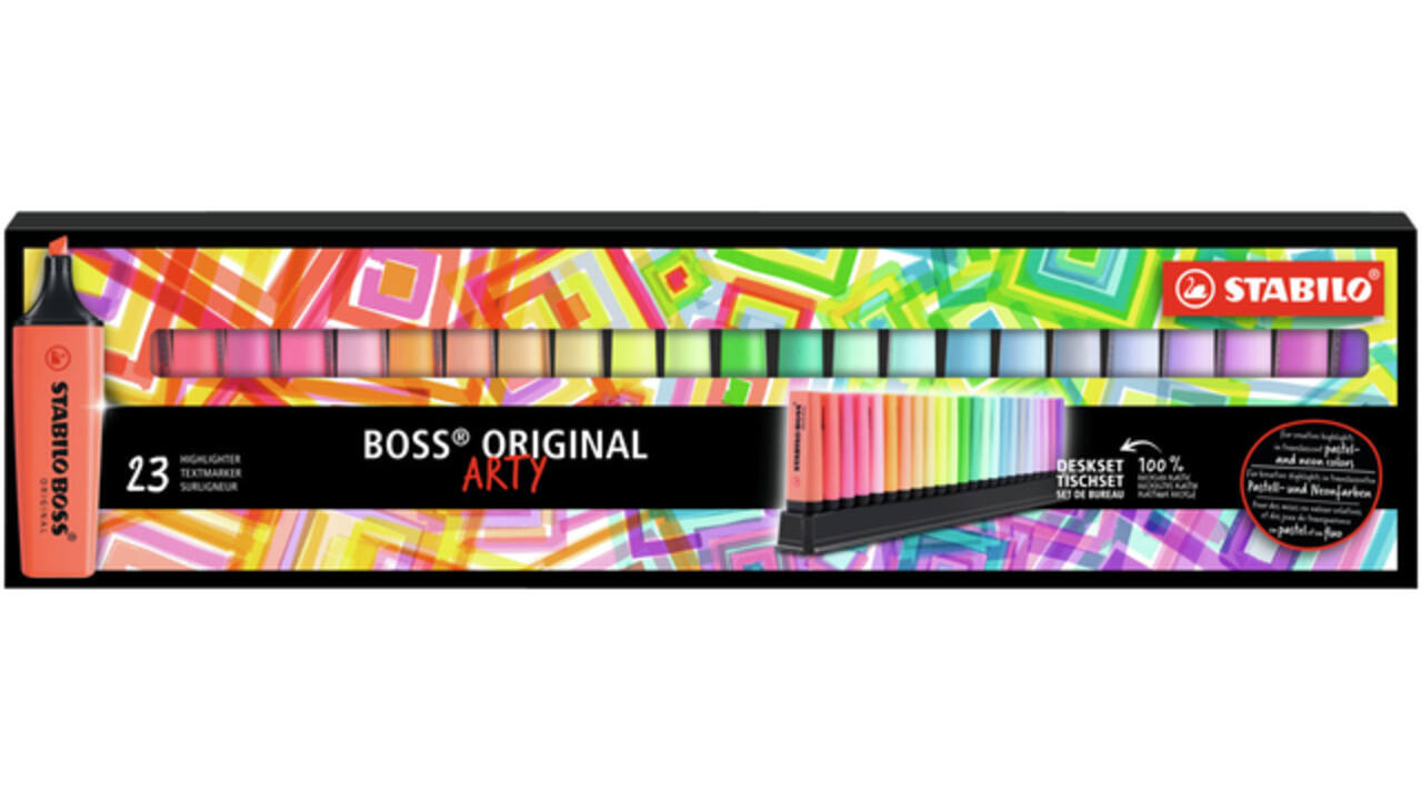 Markeerstift STABILO BOSS Original Arty 70/23 assorti deskset à 23 stuks