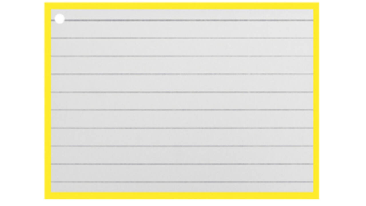 Flashcards A7 Geel incl. clipring