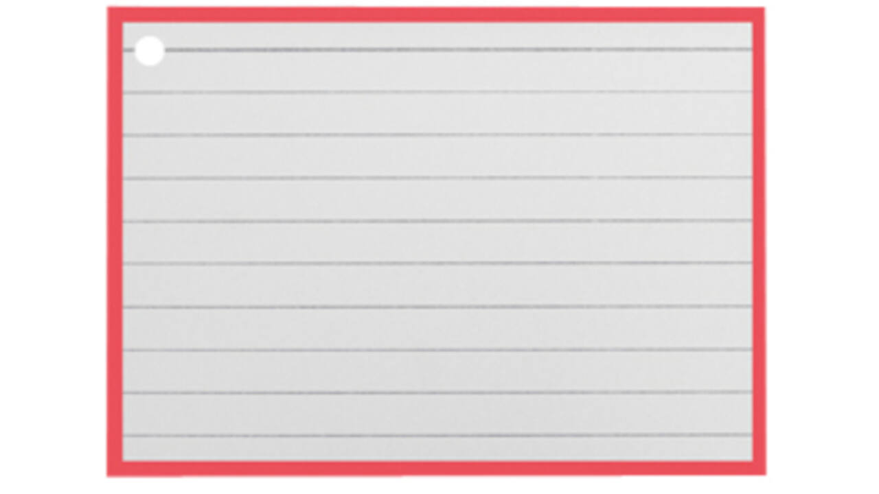 Flashcards A7 Rood incl. clipring