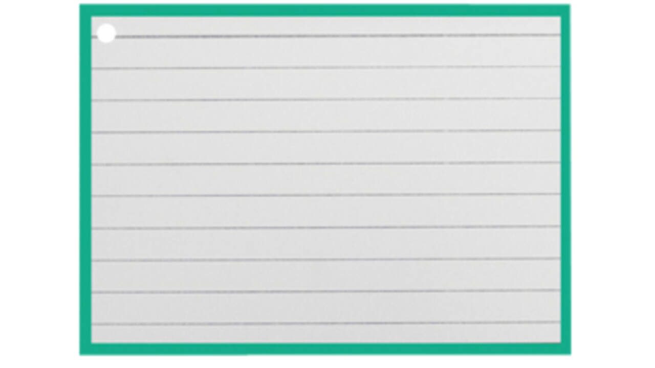 Flashcards A7 Groen incl. clipring