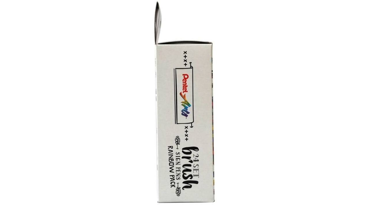 Brushpen Pentel Sign SES15C Rainbow assorti set à 24 stuks