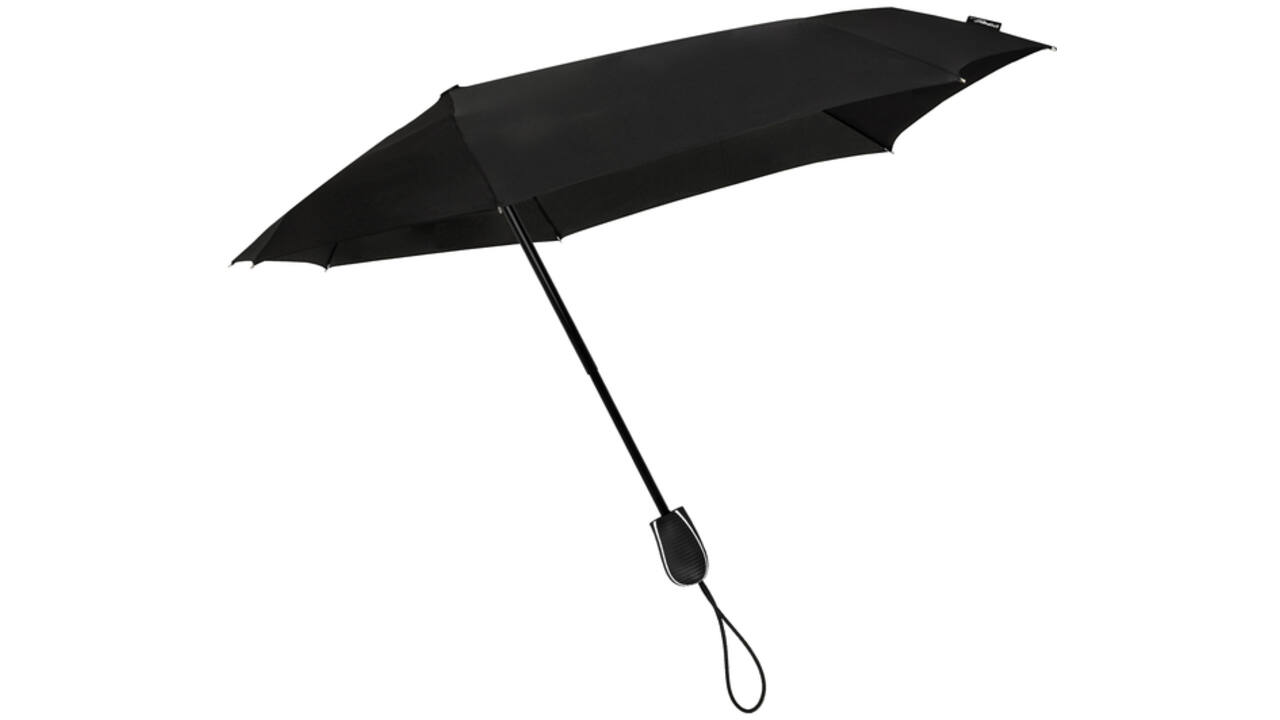 Stormparaplu STORMini® aërodynomisch opvouwbaar windproof 90 cm zwart