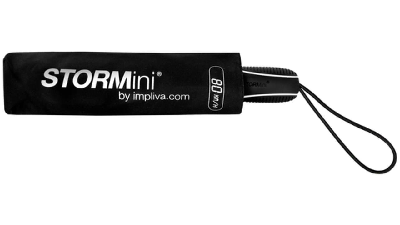 Stormparaplu STORMini® aërodynomisch opvouwbaar windproof 90 cm zwart