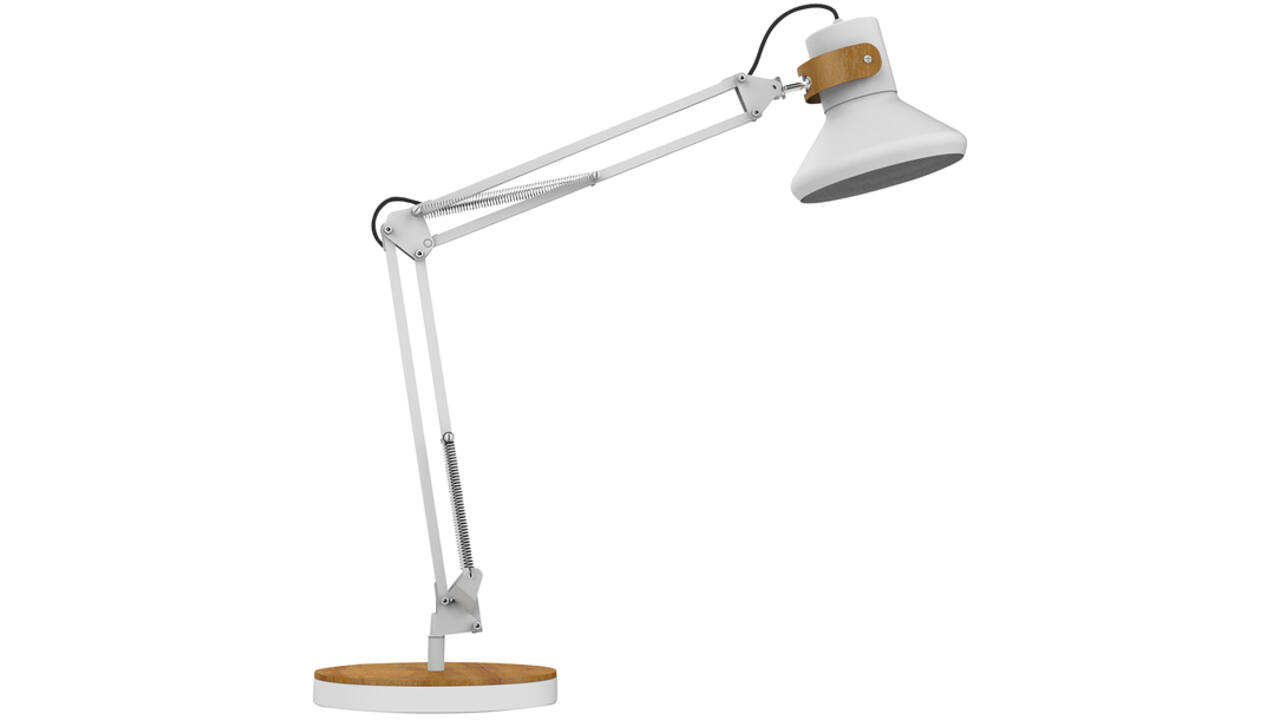 Bureaulamp Unilux Baya led bamboe wit