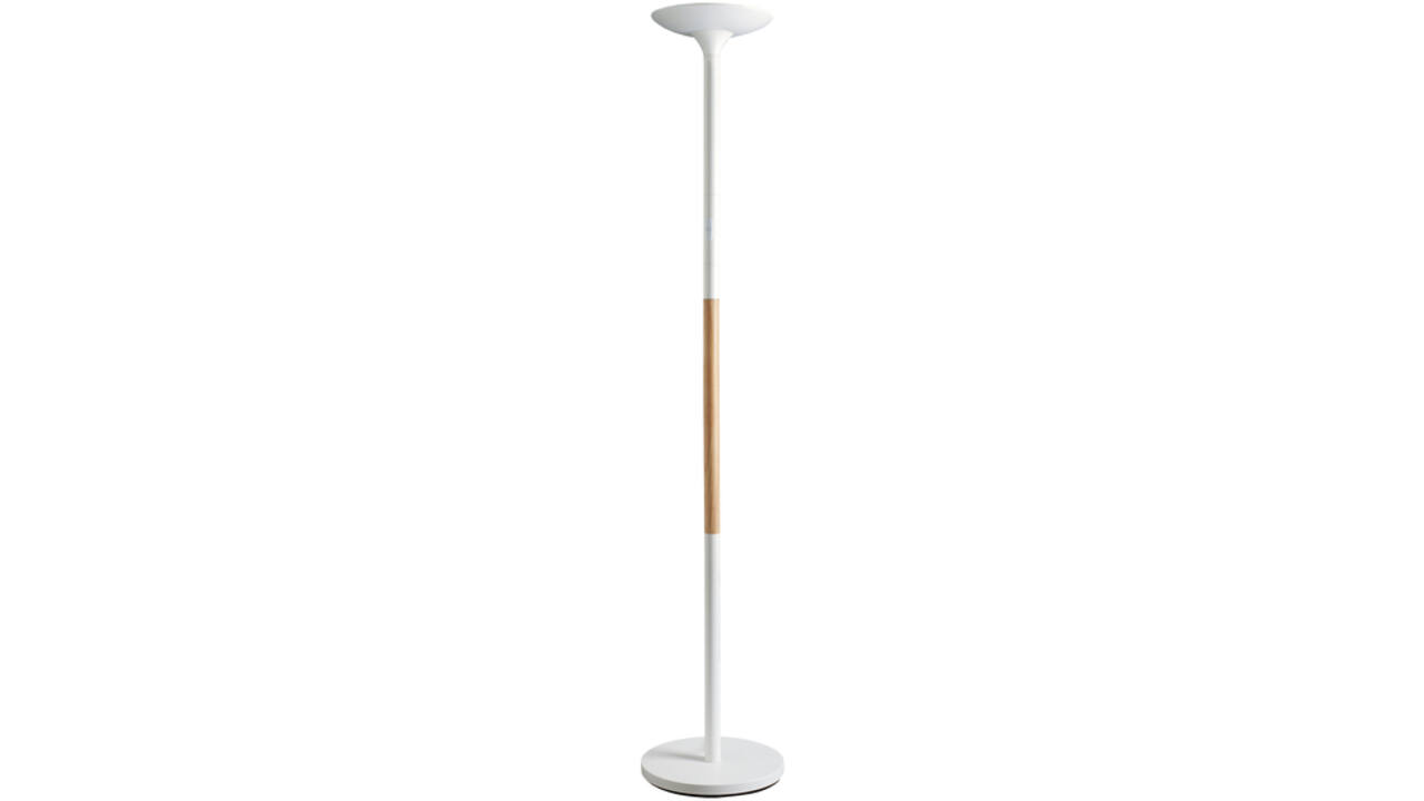 Vloerlamp Unilux Pryska led hout wit