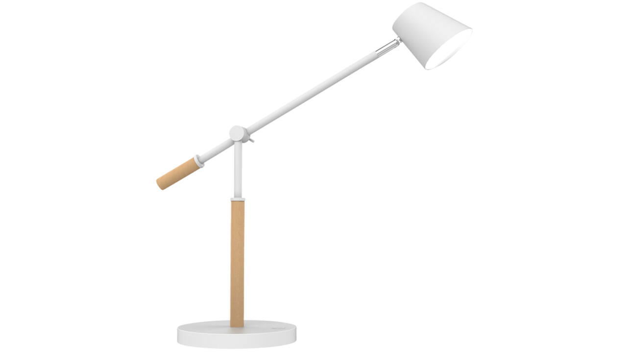Bureaulamp Unilux Vicky led hout wit