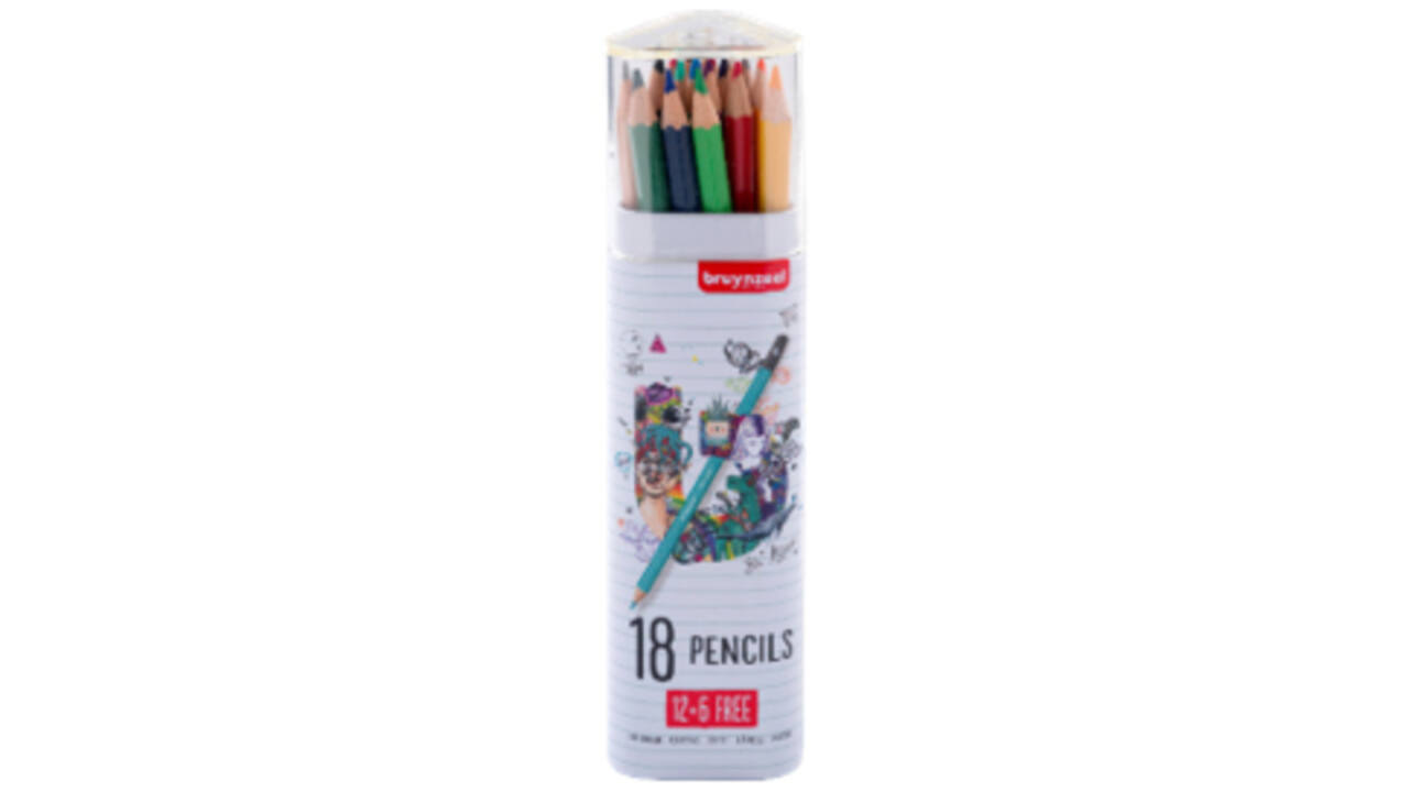 Kleurpotlood Bruynzeel 18 stuks basic