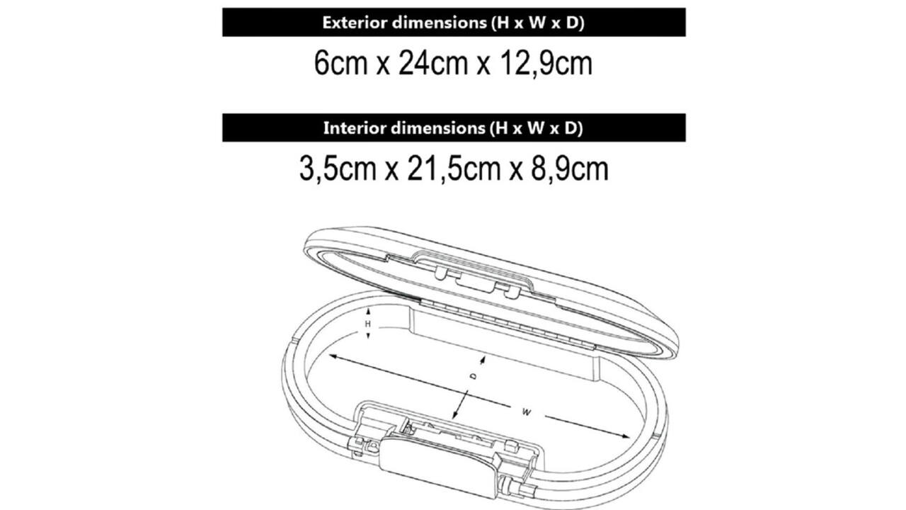 Draagbare kluis MasterLock Safe space met combinatieslot en kabel wit